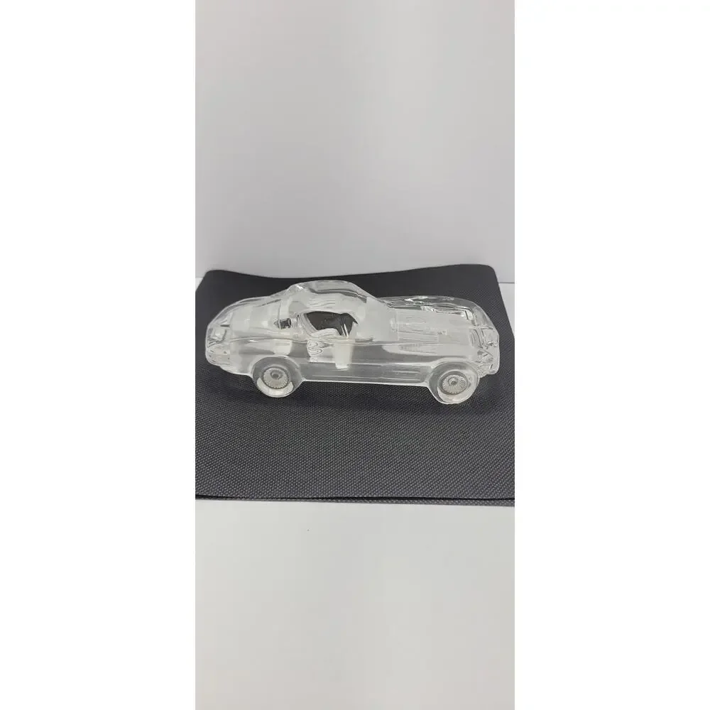 “Hofbauer Crystal West Germany Corvette Style Glass Car Figurine Vintage”
